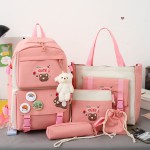 Elementary school student school bag five-piece set female lightweight cute bag student backpack girl backpack middle school student school bag