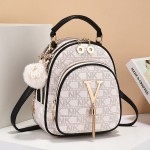 2024 New Fashion Mini Crossbody Soft Leather Contrast Color Women's Bag Simple and Versatile Printed Bag 8B9923P64