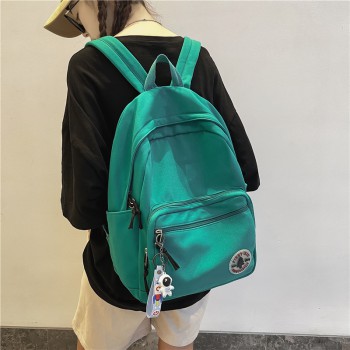 Fashion trend solid color backpack Japanese school female student school bag Mori style simple junior high school student college student backpack