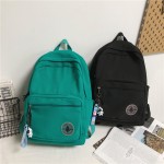 Fashion trend solid color backpack Japanese school female student school bag Mori style simple junior high school student college student backpack