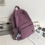 Fashion trend solid color backpack Japanese school female student school bag Mori style simple junior high school student college student backpack