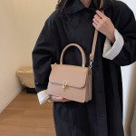 2023 New Simple Temperament Handbag Women's Bag Lychee Textured Shoulder Bag Lock Fashion Crossbody Bag Casual