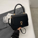 2023 New Simple Temperament Handbag Women's Bag Lychee Textured Shoulder Bag Lock Fashion Crossbody Bag Casual