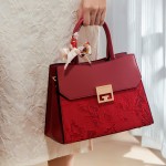 Jacquard red large-capacity handbag wedding gift bride girl happy mother bag happy mother-in-law wedding bag