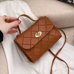 Diamond striped small square bag womenhandbags2024 Korean style handbag fashion trendy bag