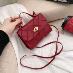 Diamond striped small square bag womenhandbags2024 Korean style handbag fashion trendy bag