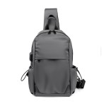 Chest bag men's shoulder bag 2023 new crossbody bag usb charging gift casual sports backpack