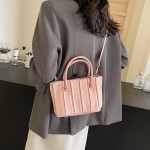 Portable Bucket Bag Women's New Fashion Pleated Shoulder Bag 2024 Summer Niche Simple Casual Versatile Crossbody Bag