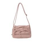 Amy Rabbit Women's Bag 2024 New Fashion Simple Pleated Western Style Bow Knot Versatile Crossbody Small Square Bag