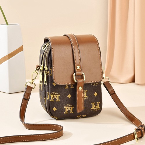 2024 New Fashion Small Bag Women's Printed Vertical Large Capacity One Shoulder Crossbody Bag 8T7117P62