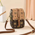 2024 New Fashion Small Bag Women's Printed Vertical Large Capacity One Shoulder Crossbody Bag 8T7117P62