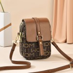 2024 New Fashion Small Bag Women's Printed Vertical Large Capacity One Shoulder Crossbody Bag 8T7117P62