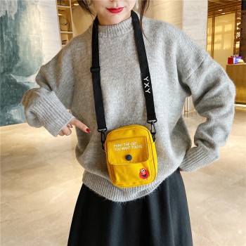 B1869 Korean version ins canvas crossbody bag women's bag red same style small fresh hand shoulder bag